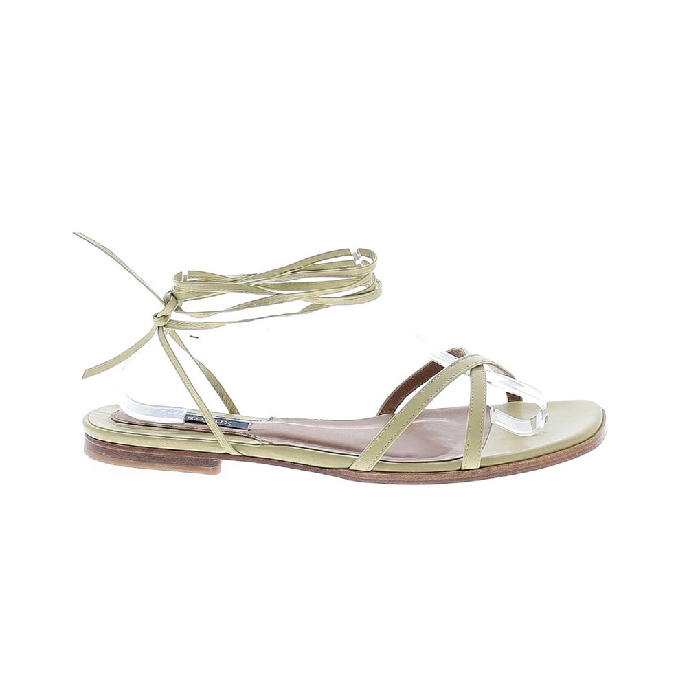 Margaux Metallic Gold Strappy Ankle-Tie Sandals - Picture 2 of 4